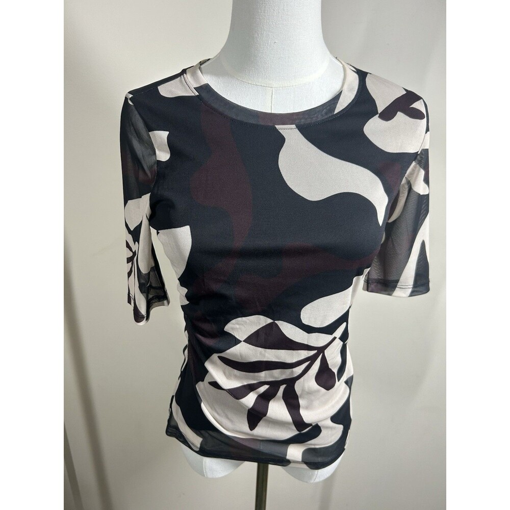 Sanctuary Womens Blouse XS Multicolor Lined Stretch Sheer NEW 164